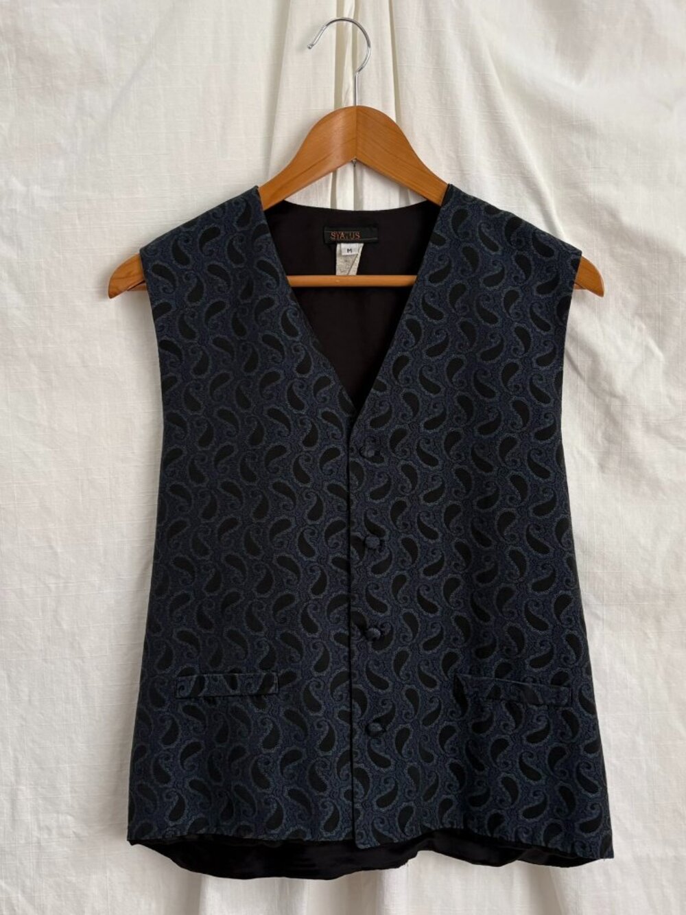 Vintage Silk Paisley Vest M